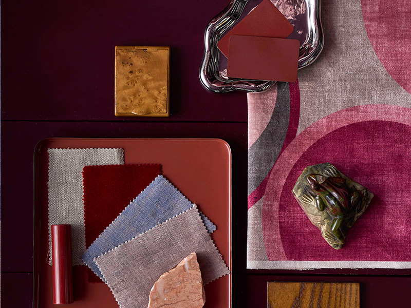 Collage of Harpers and Frame fabrics
